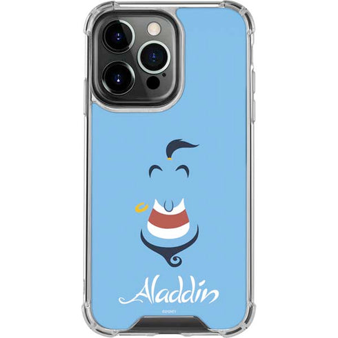 Disney Aladdin Genie Outline Art iPhone 16 Pro Clear Case